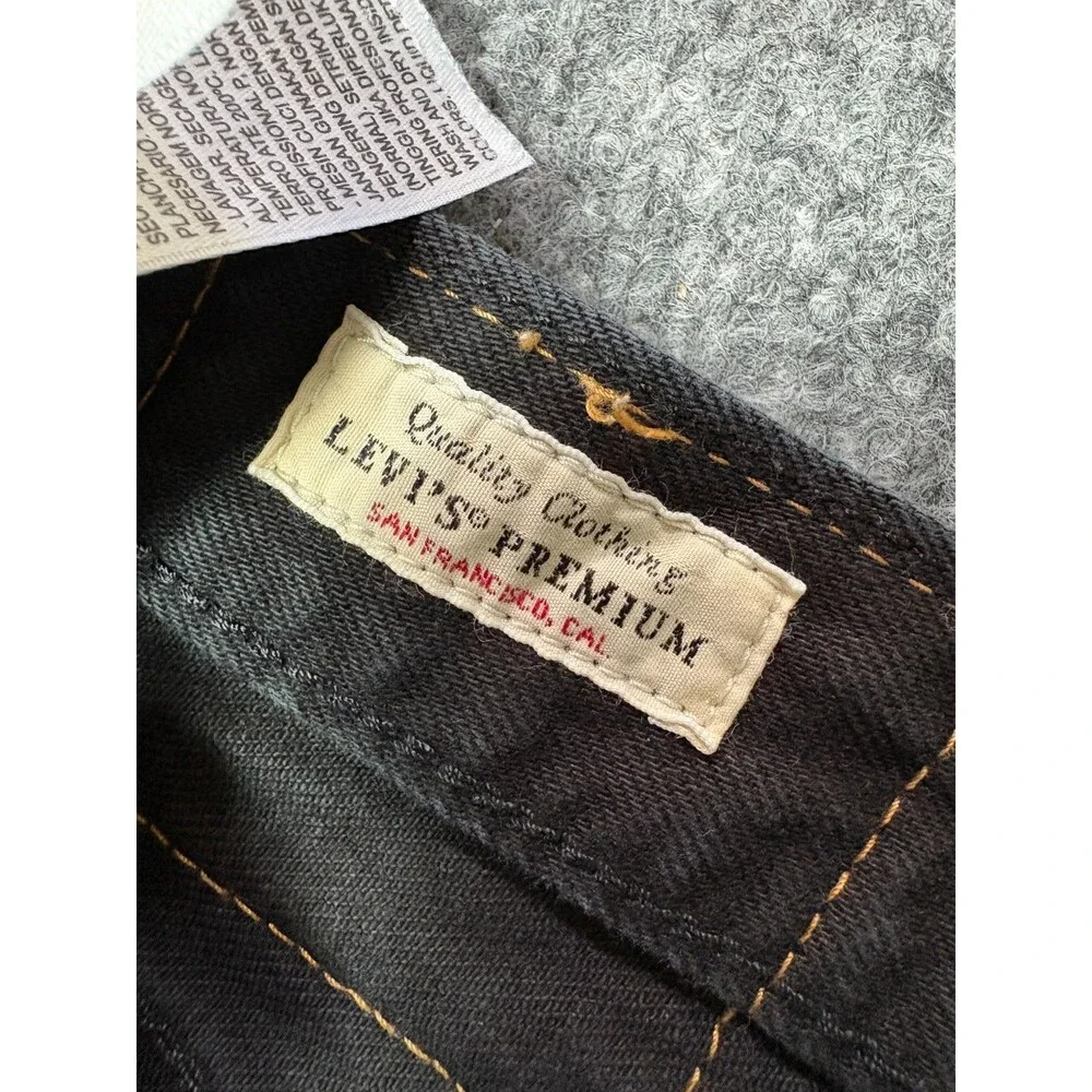 Levis 501 Mens Jeans Premium Black 34 x 34 Denim